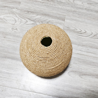 Wooden Cat Scratching Ball with Hemp Rope