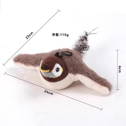 Touch-Activated Flapping Bird Cat Toy – USB Charging & Motion Simulation