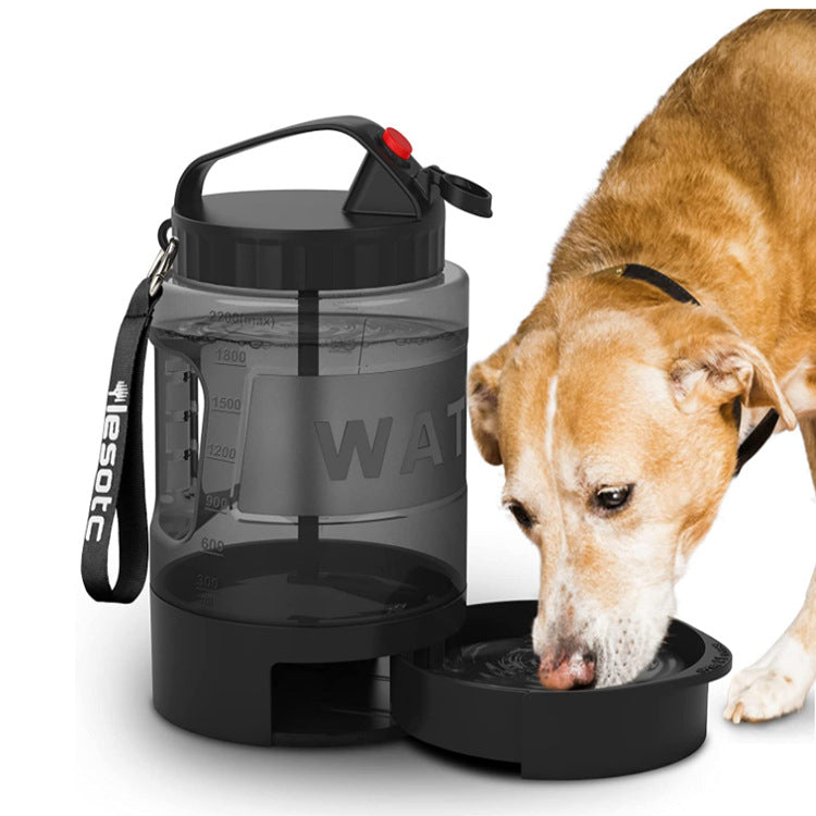 2.2L Large-Capacity Dog Water Bottle with Foldable Bowl