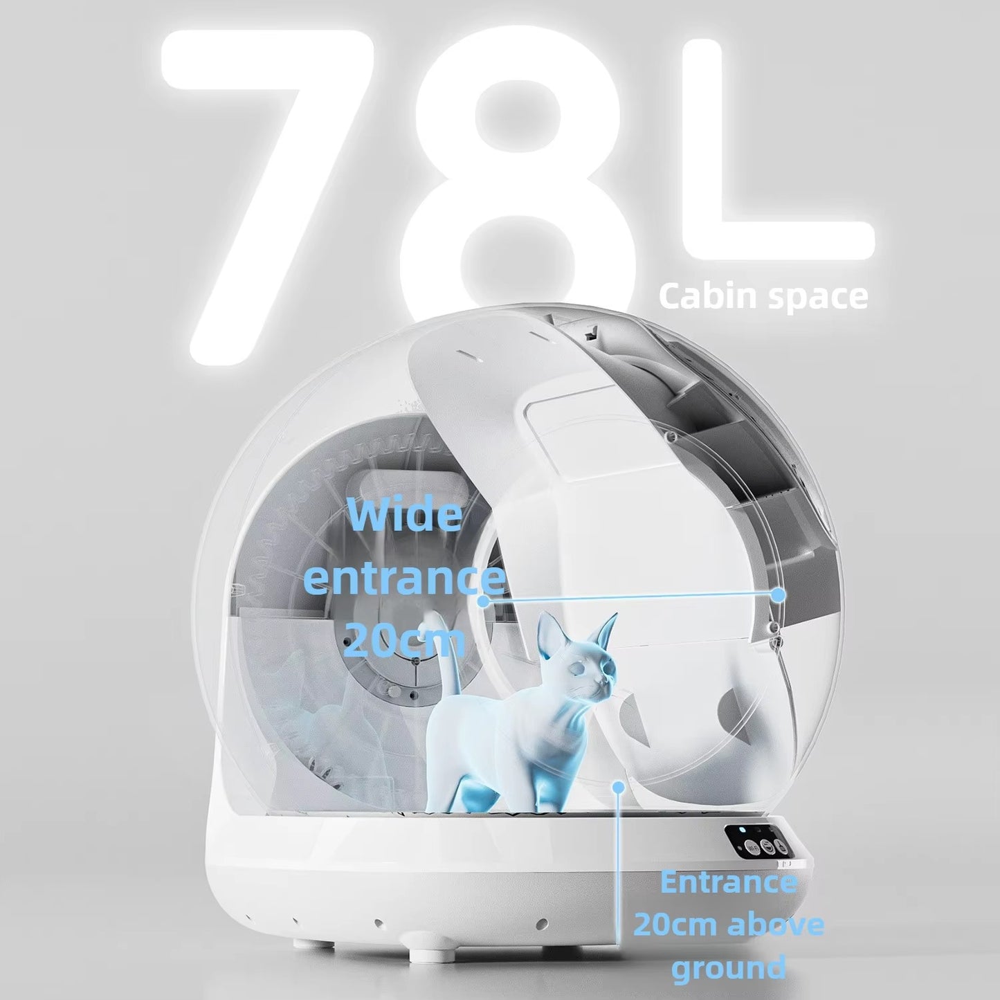 Automatic Self-Cleaning Cat Litter Box with App Control