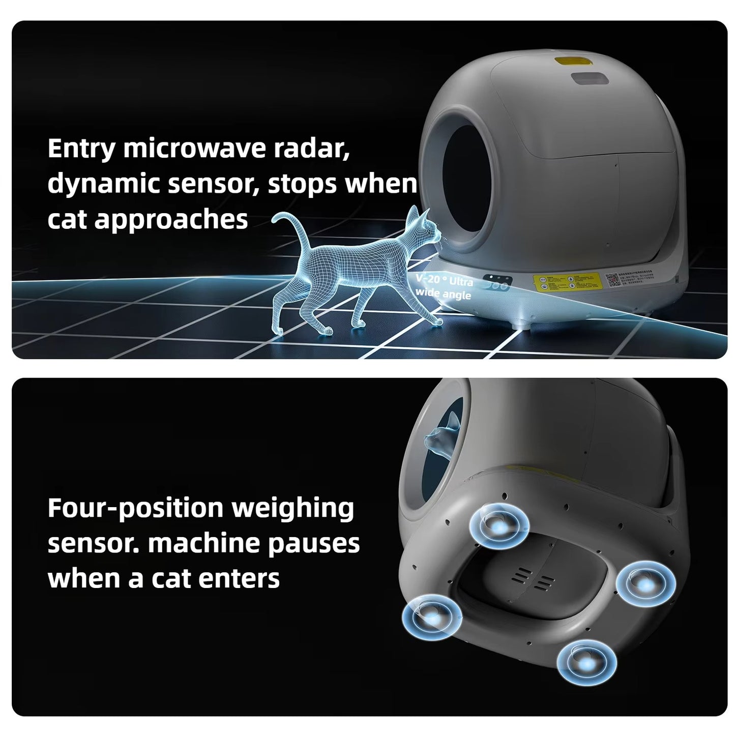 Automatic Self-Cleaning Cat Litter Box with App Control